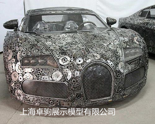 金屬創意設計汽車模型展示案例